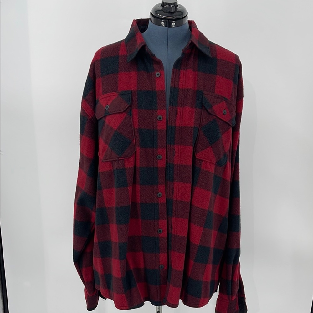 WRANGLER Red and Black Plaid Men's Shirt SIZE  XXL